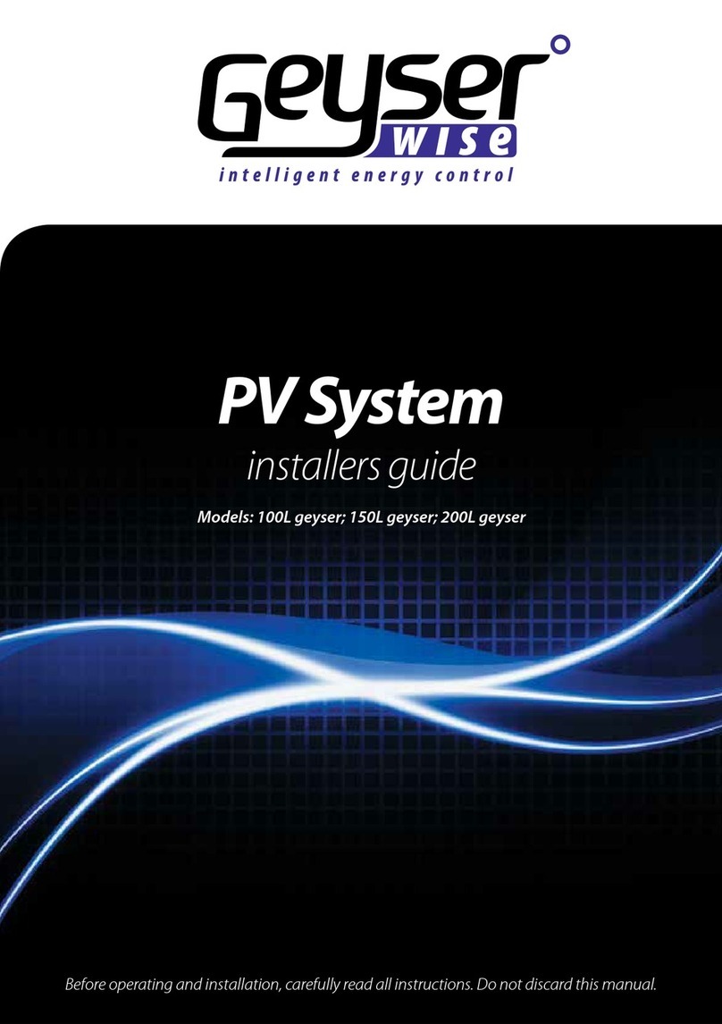 Geyserwise 100L geyser Installer's guide