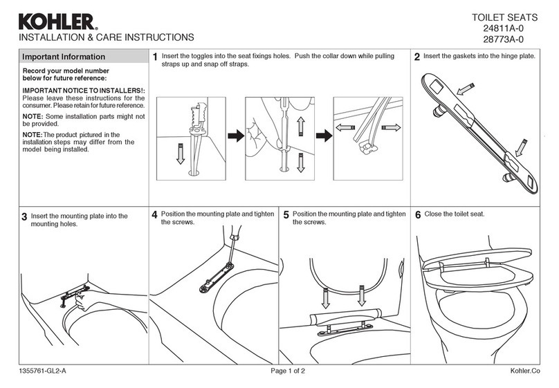Kohler 24811A-0 Installation guide Kohler 24811A-0 Installation guide