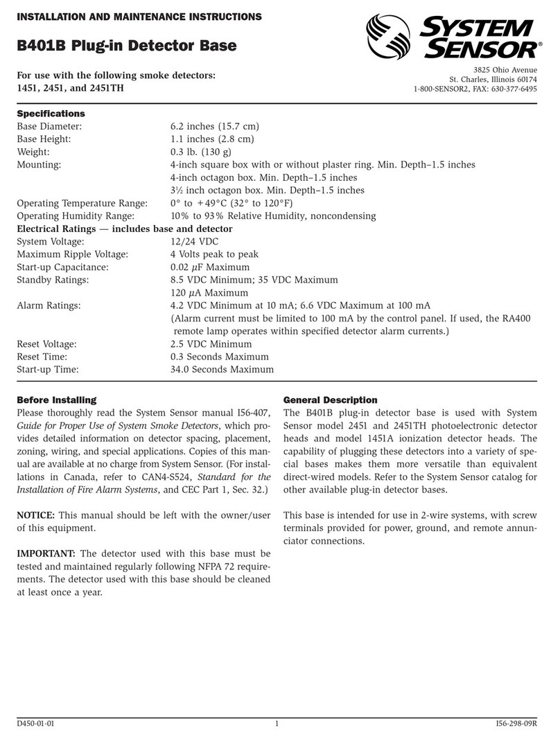 System Sensor B401B User manual