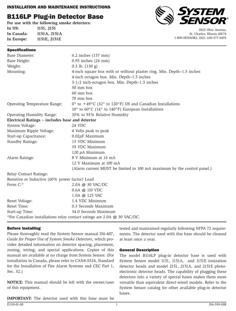 System Sensor B116LP User manual