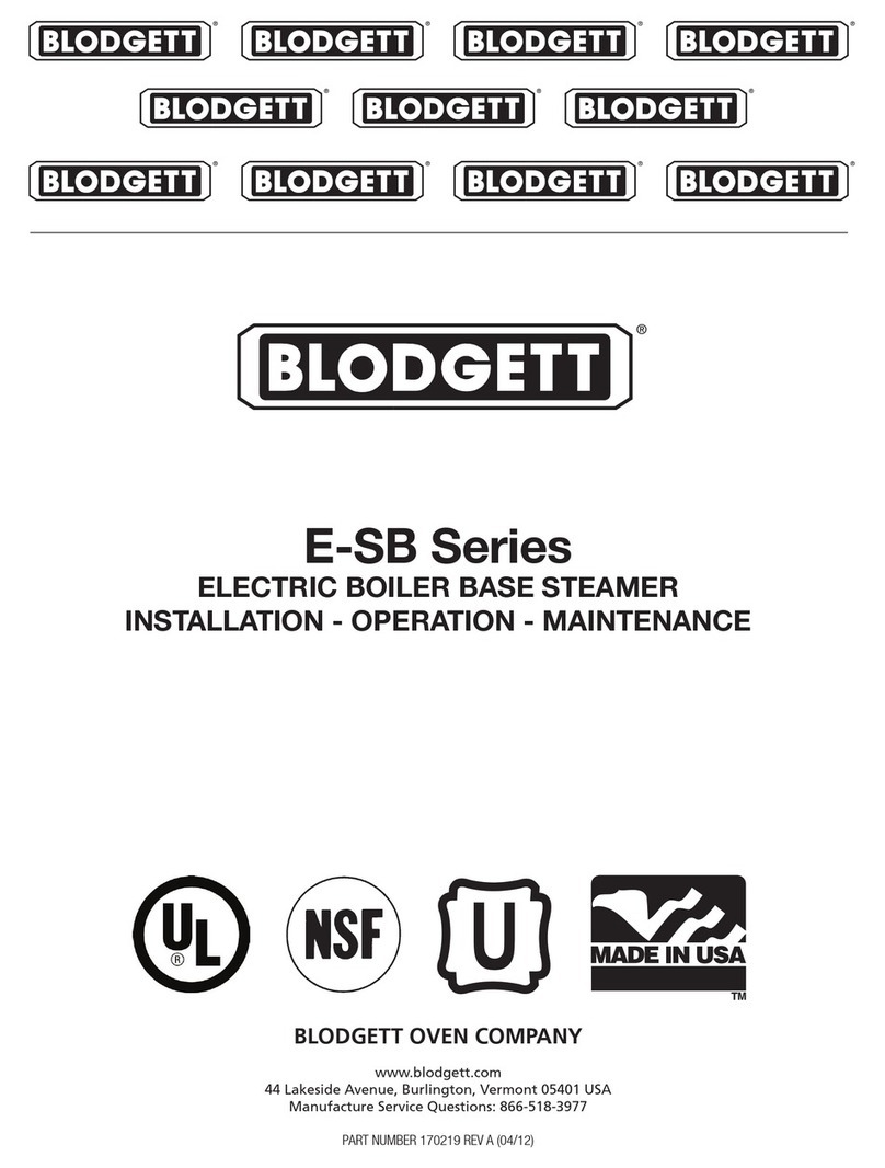 Blodgett E-SB Series Owner's manual