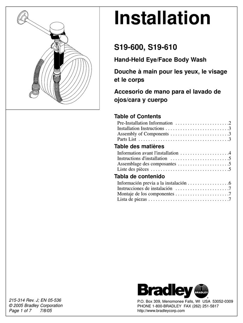 Bradley S19-600 User manual