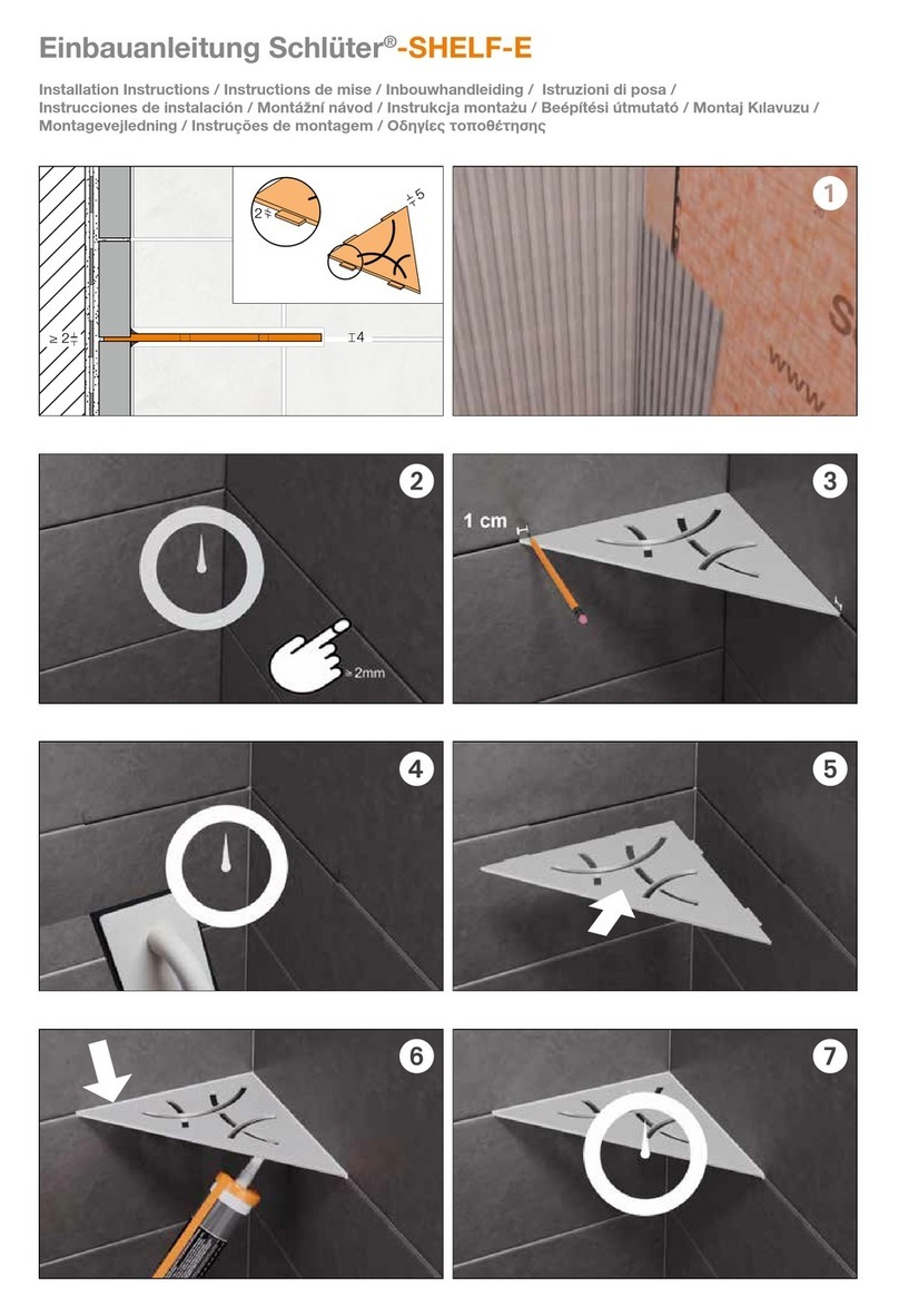 Schluter Systems SHELF-E installation instructions