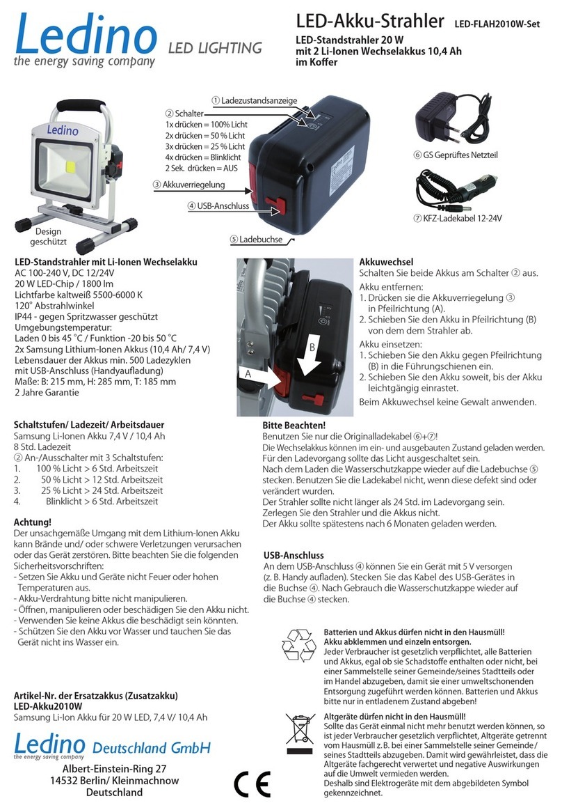 Ledino LED-FLAH2010W-Set quick start guide