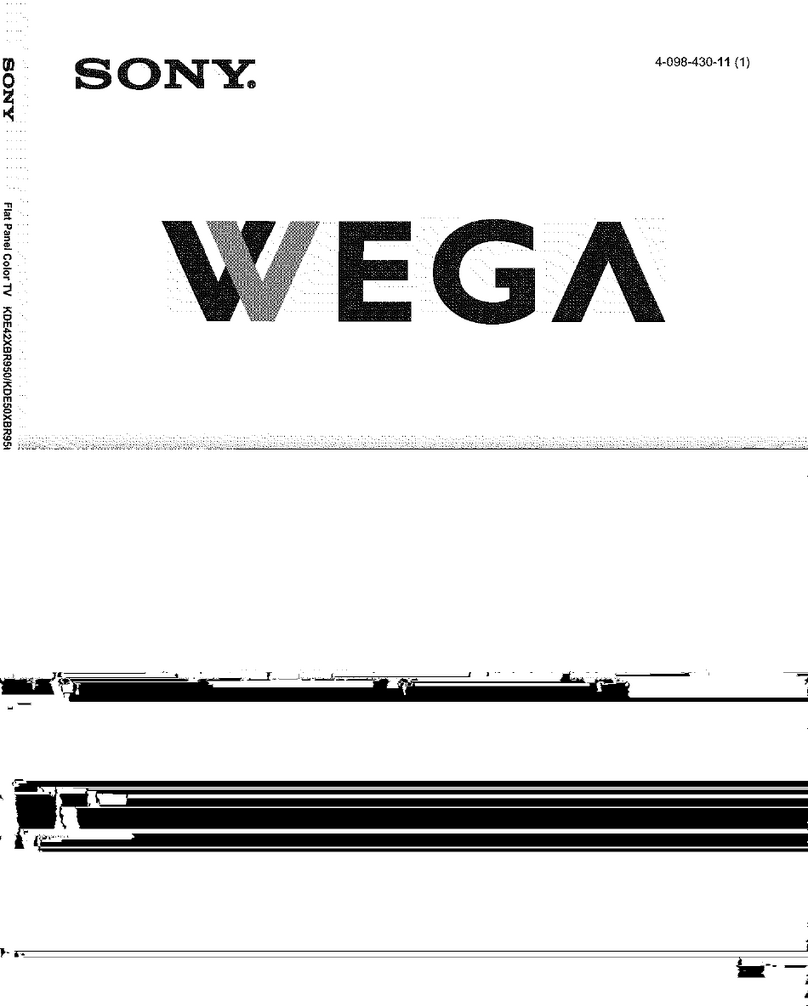 Sony KDE-42XBR950 - 42" Xbr Plasma Wega™ Integrated... User manual Sony KDE-42XBR950 - 42" Xbr Plasma Wega™ Integrated... User manual