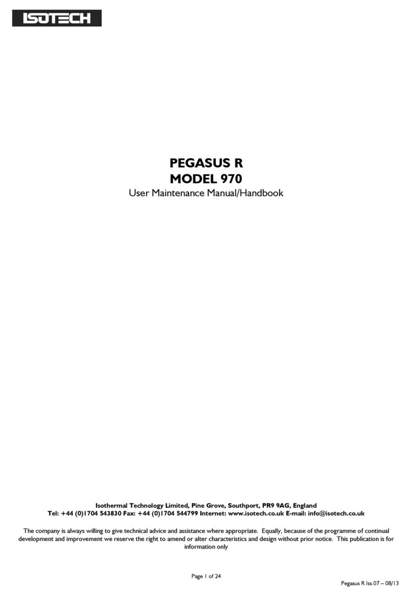 Isotech Pegasus R 970 Operating instructions