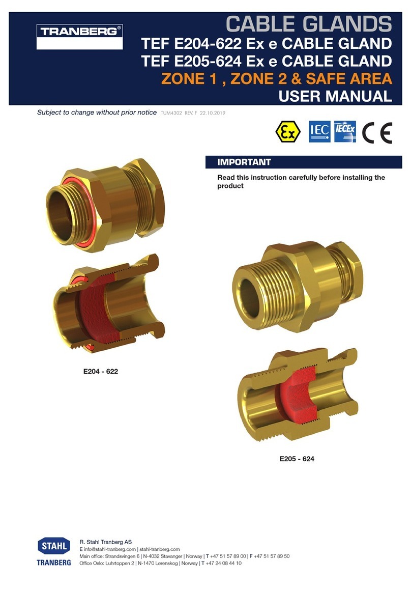 Tranberg TEF E204-622 Ex e user manual