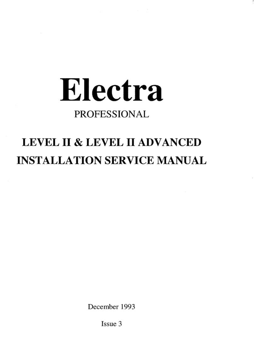 Electra Professional Level II Installation and service manual Electra Professional Level II Installation and service manual