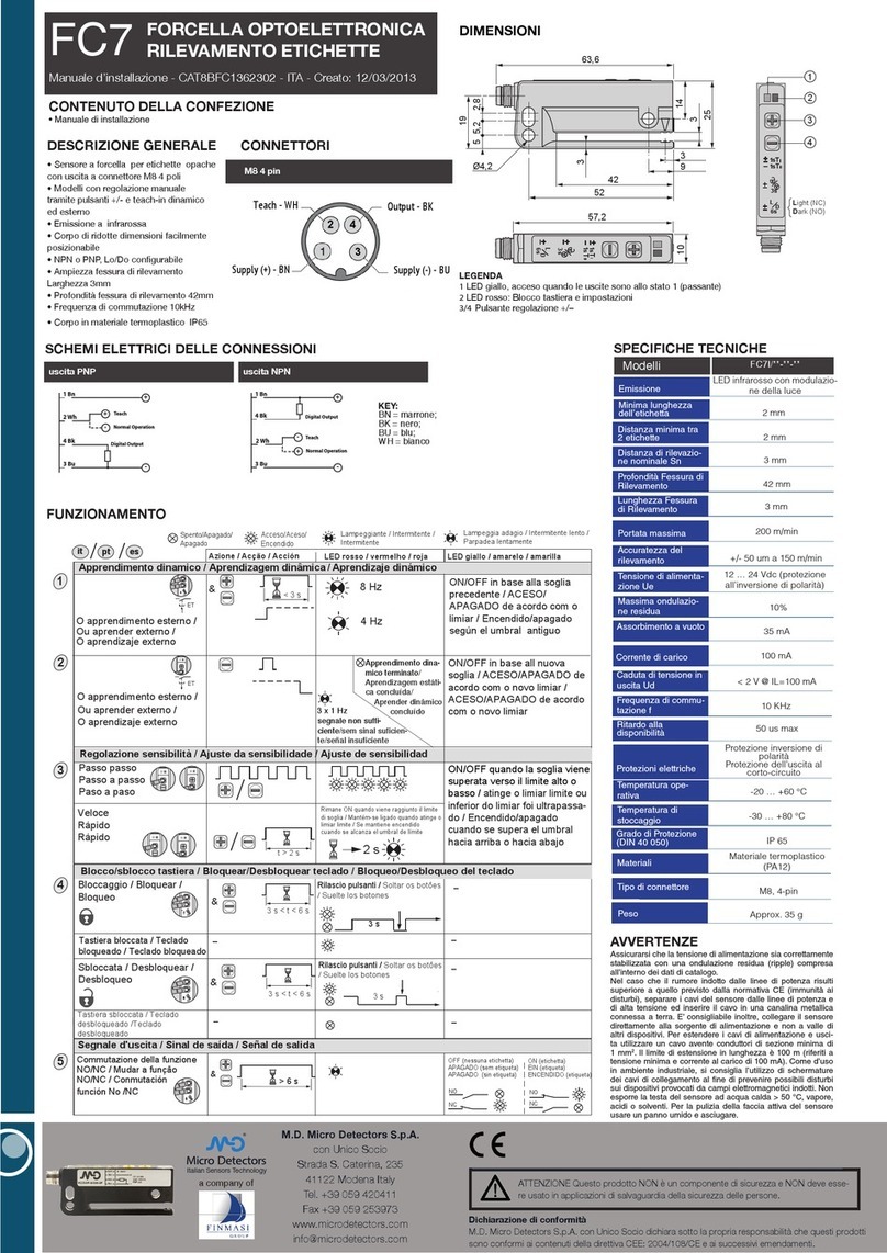 FINMASI Micro Detectors FC7 Series installation manual