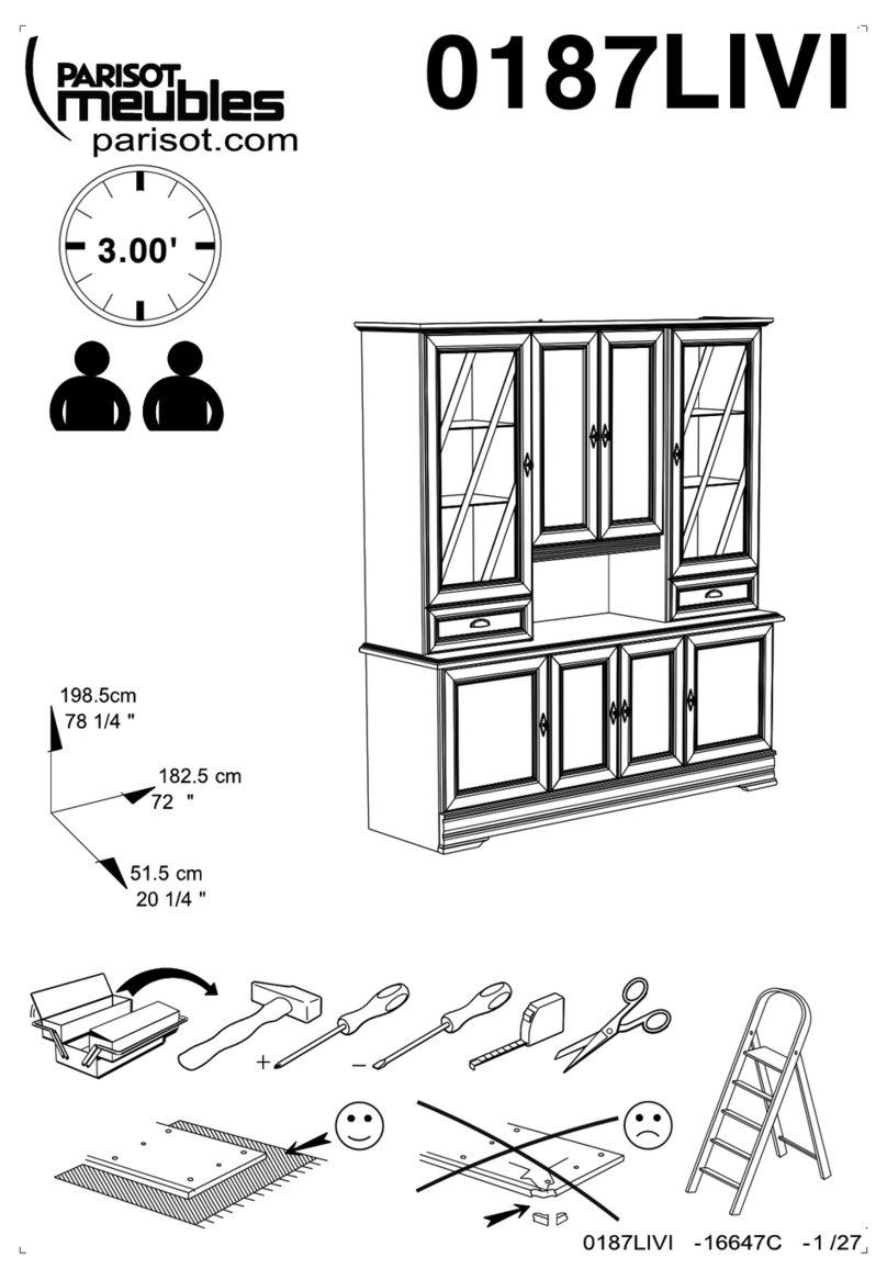 Parisot Meubles 0187LIVI Assembly manual