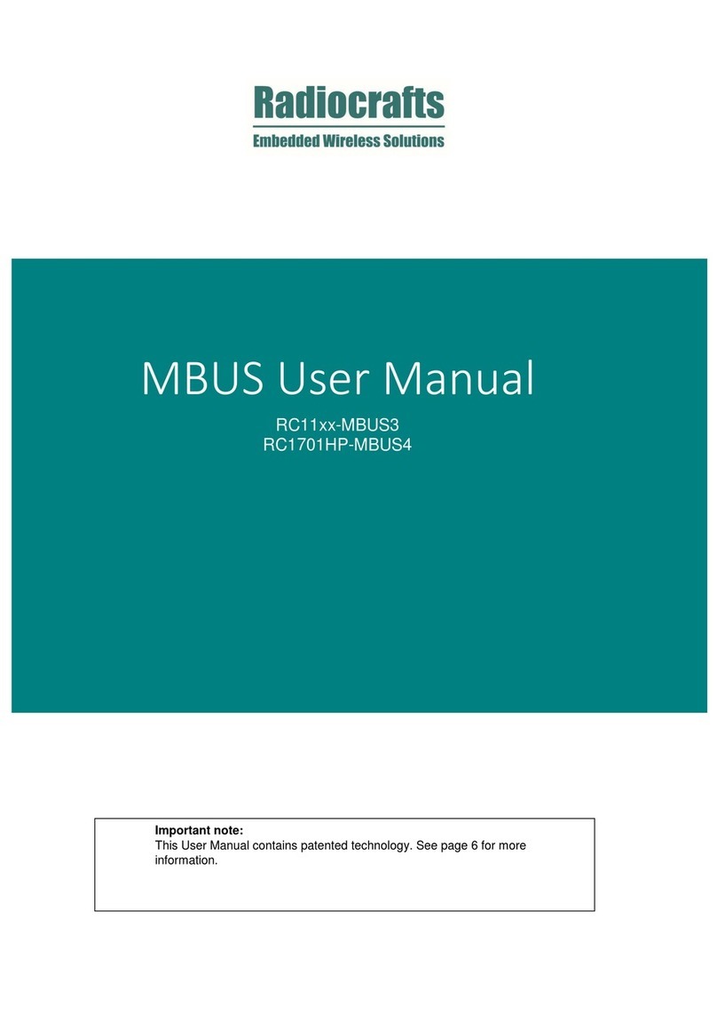 Radiocrafts MBUS Series user manual