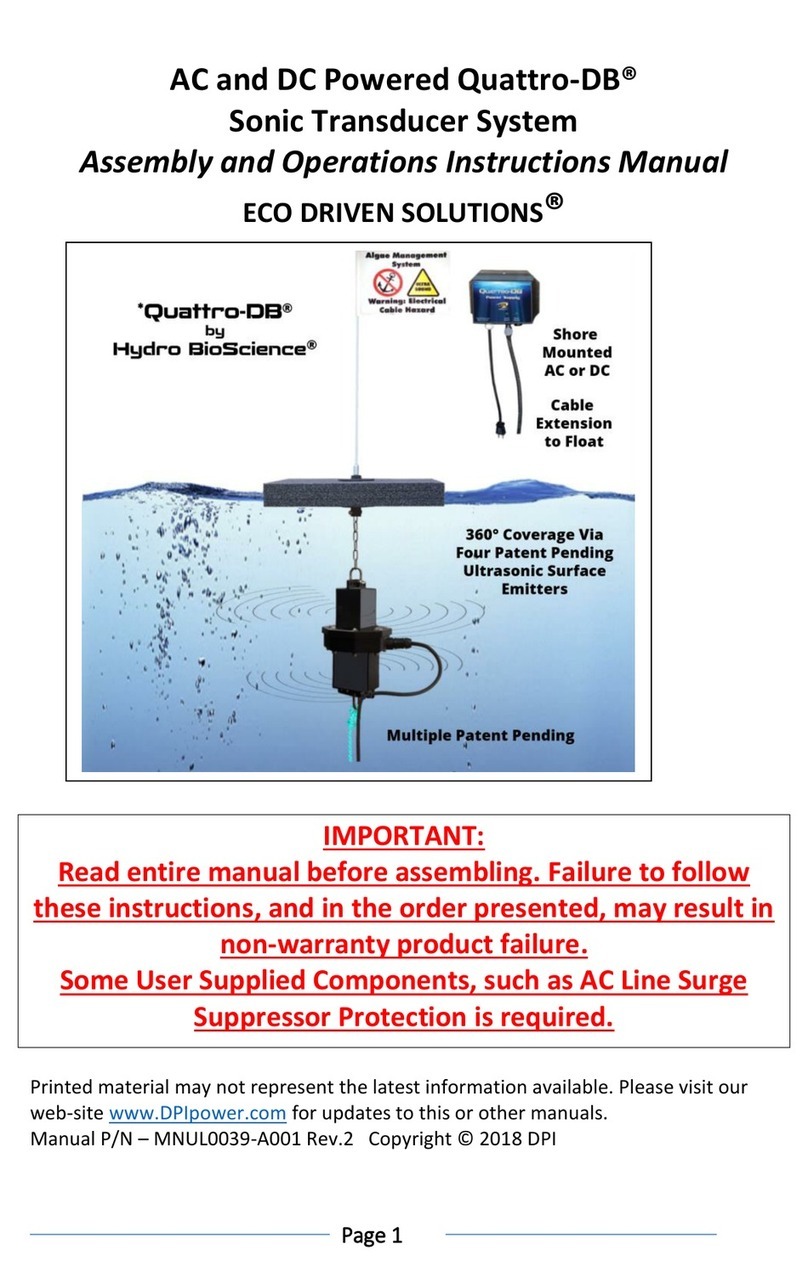 Hydro Bio-Science Quattro-DB Assembly and operation instructions manual