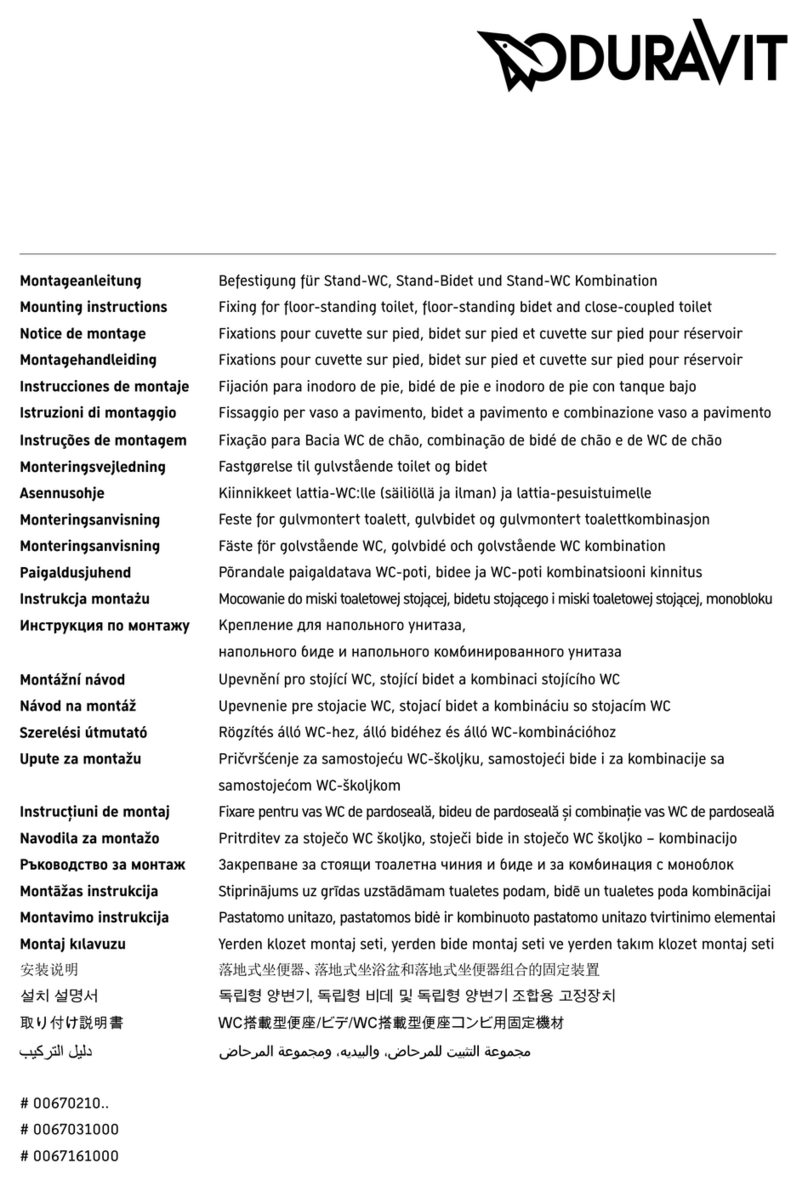 DURAVIT 00670210 Series User manual