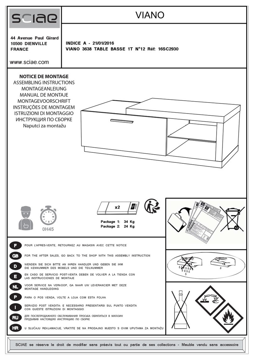 SCIAE VIANO 3638 16SC2930 Installation guide SCIAE VIANO 3638 16SC2930 Installation guide