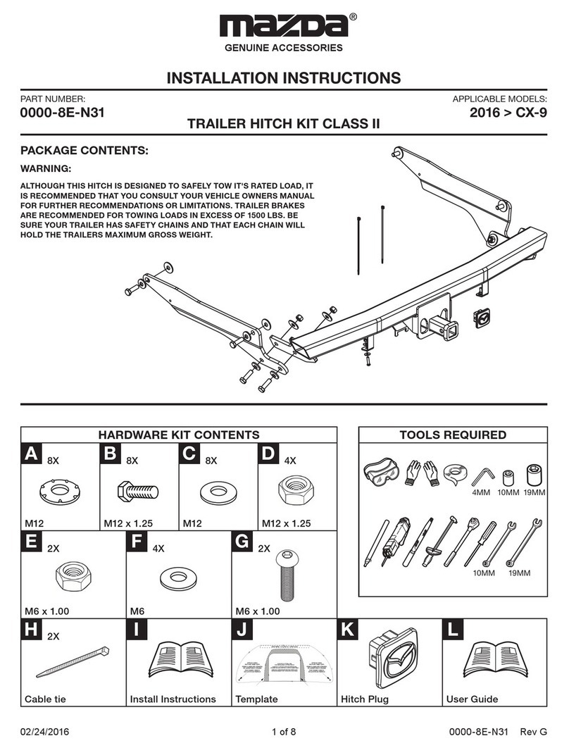 Mazda 0000-8E-N31 installation instructions Mazda 0000-8E-N31 installation instructions