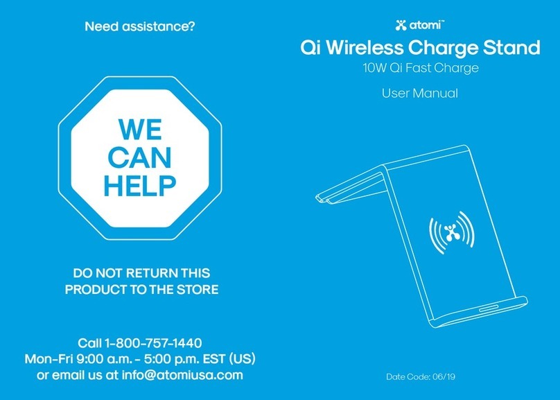 ATOMI Qi Wireless Charge Stand User manual