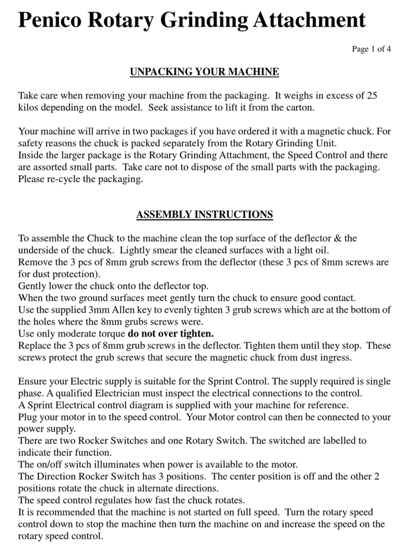Penico Rotary Grinding Attachment manual
