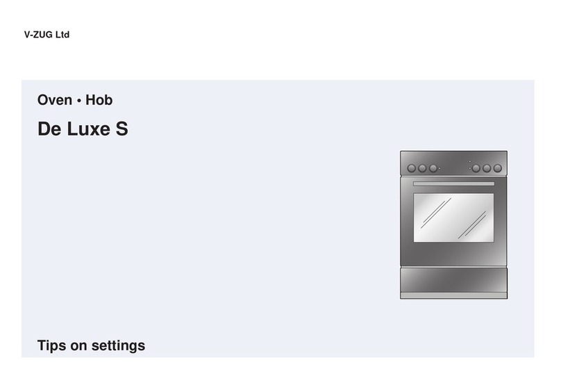 V-ZUG De Luxe S Series Tips on settings