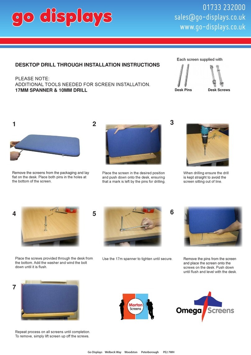 Go Displays Omega Screens installation instructions Go Displays Omega Screens installation instructions