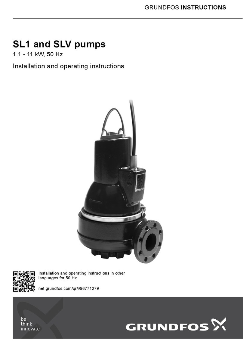 Grundfos SL1 Series Installation and operating instructions