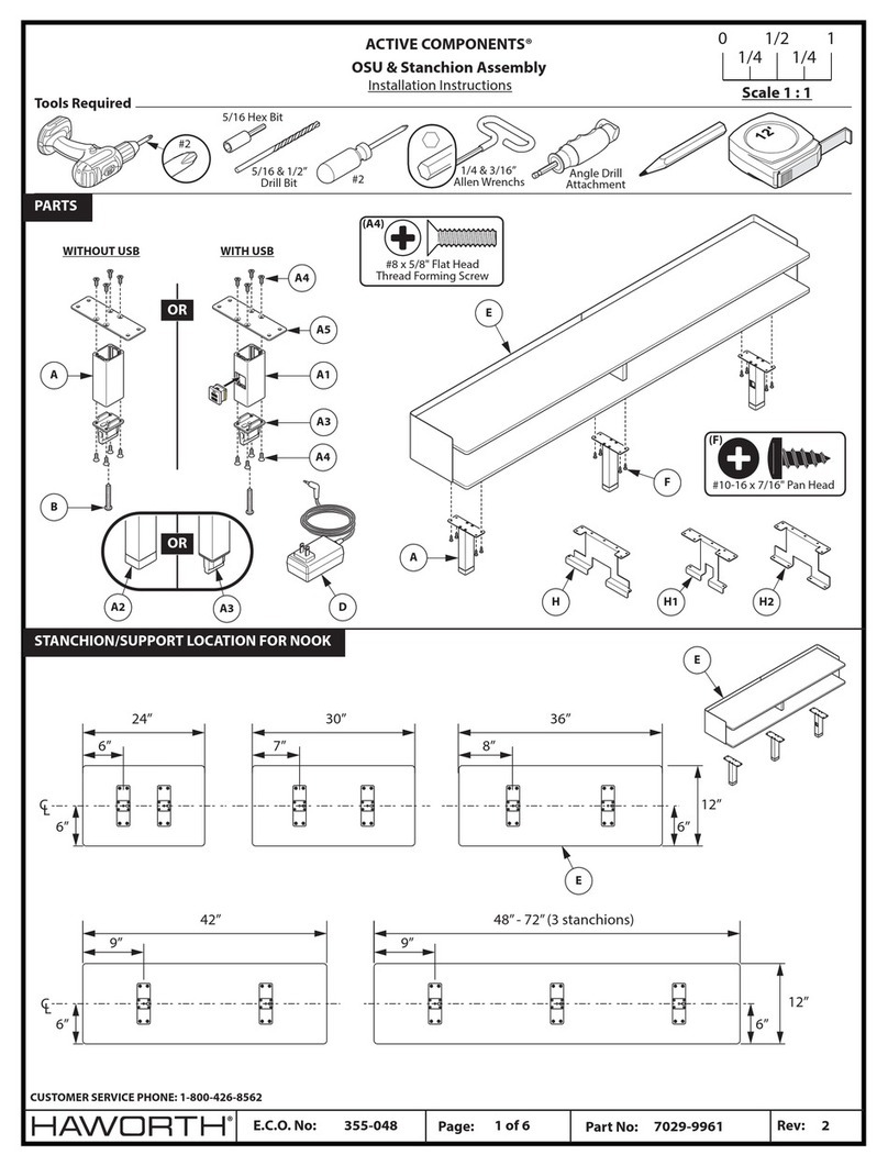 Haworth ACTIVE COMPONENTS installation instructions