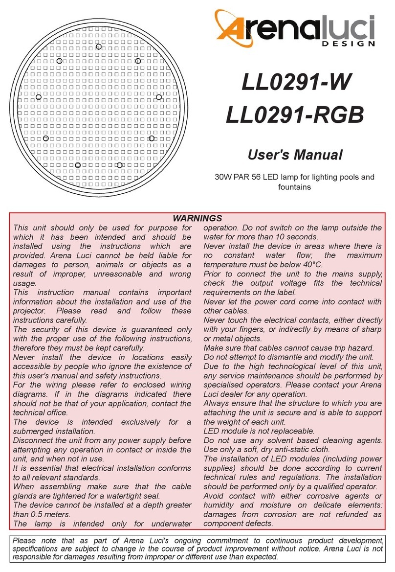 Arena Luci Design LL0291­-W user manual