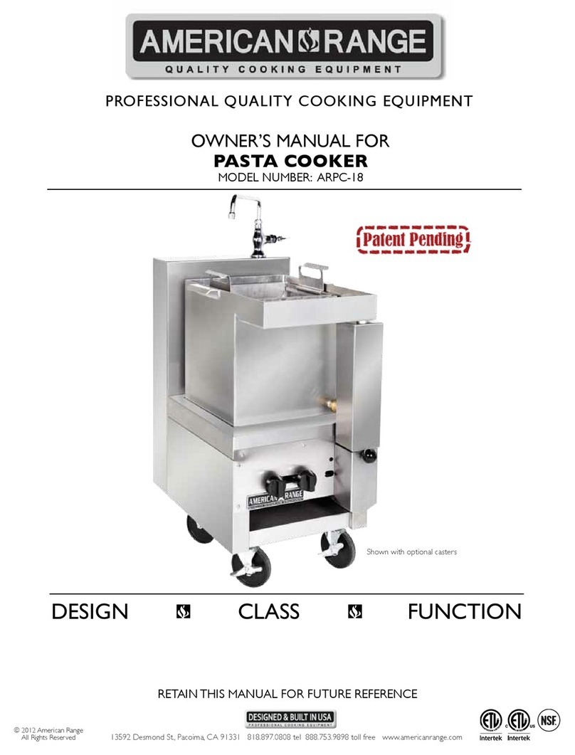 American Range ARPC-18 owner's manual