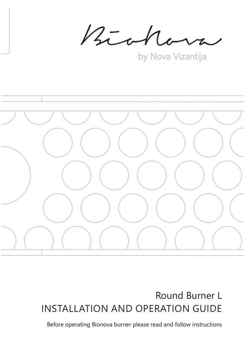 Nova Vizantija Bionova Round Burner L Installation and operation guide
