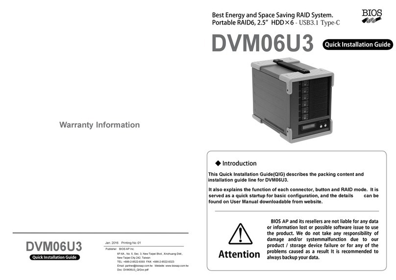 BIOS DVM06U3 Quick installation guide