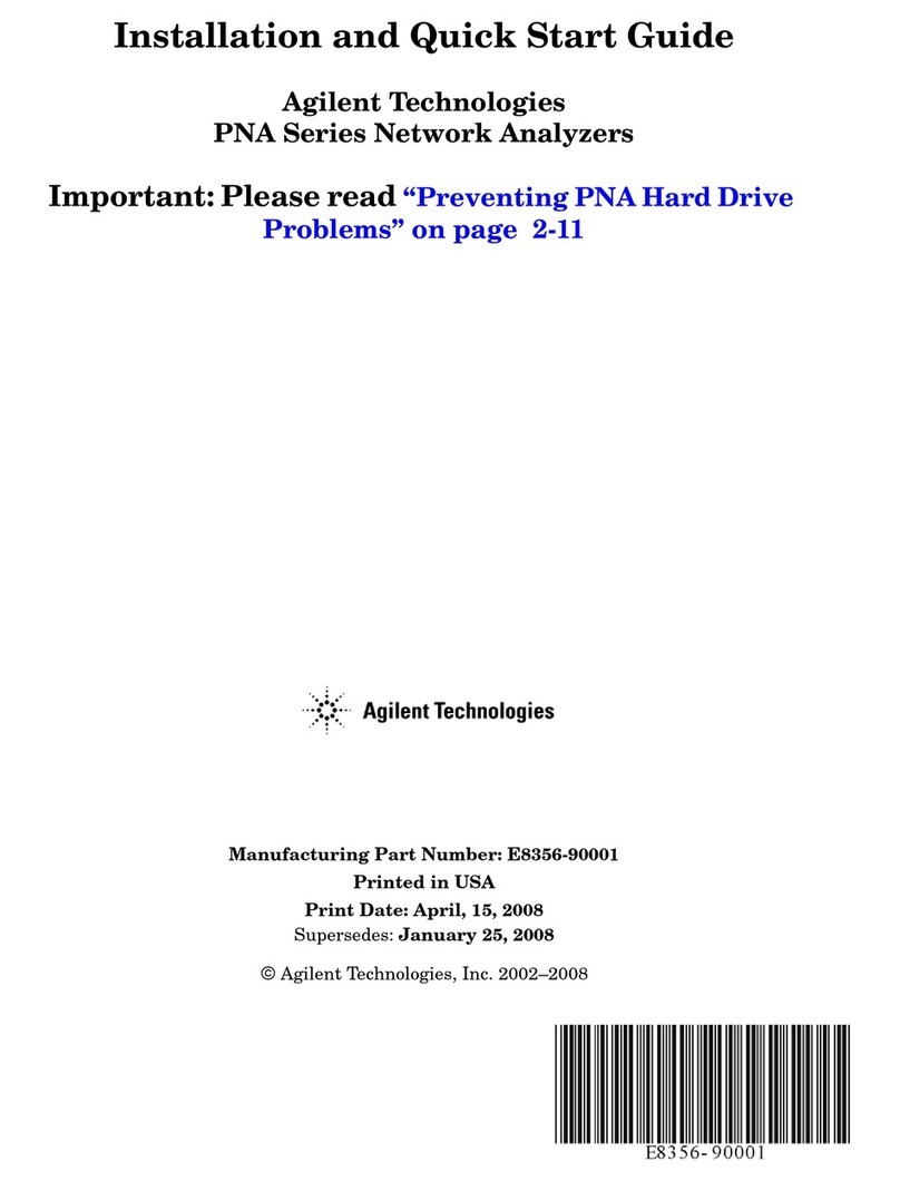 Agilent Technologies PNA Series User manual