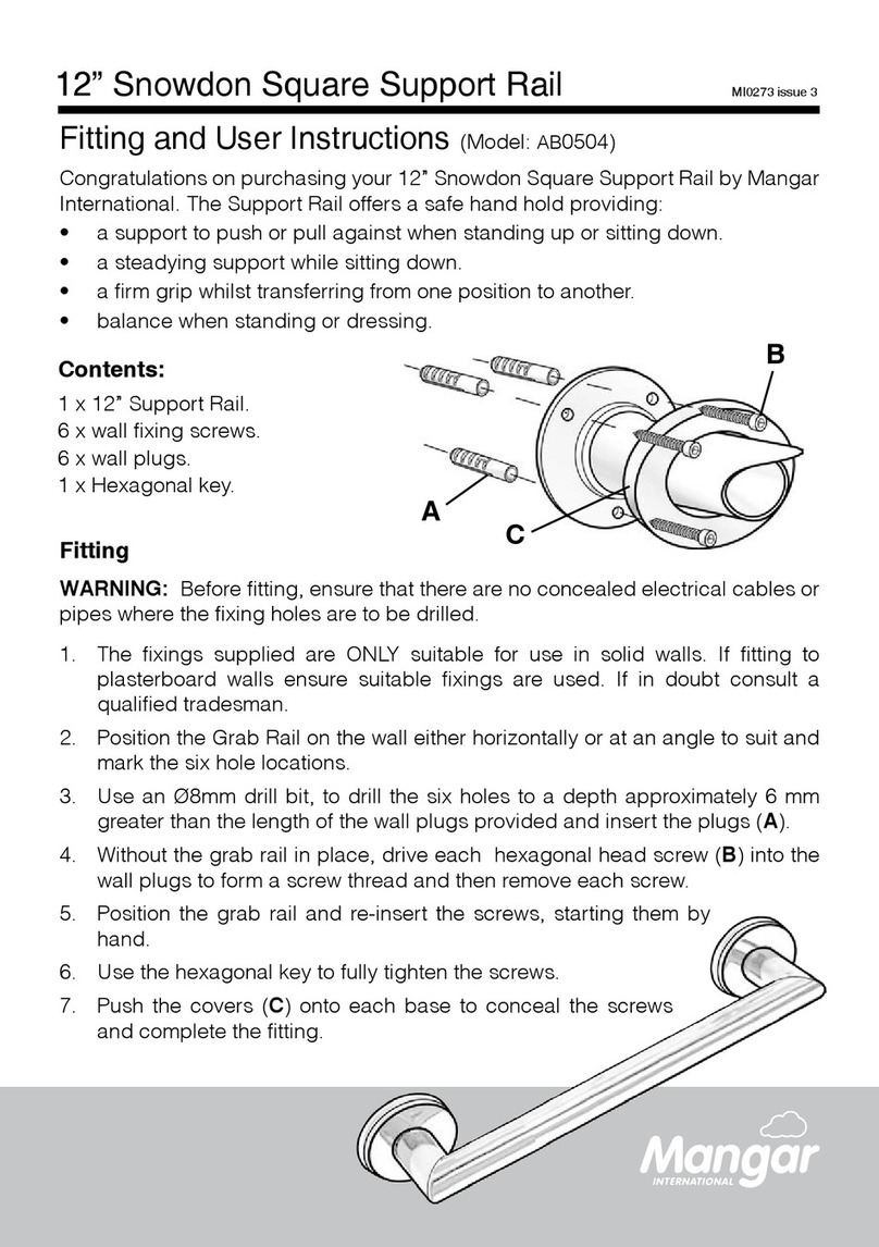Mangar Snowdon AB0504 Fitting and User Instructions