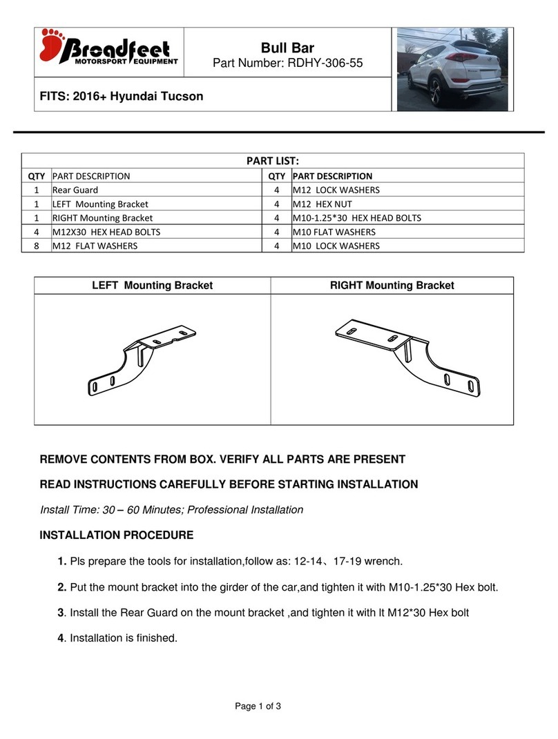 Broadfeet RDHY-306-55 installation instructions
