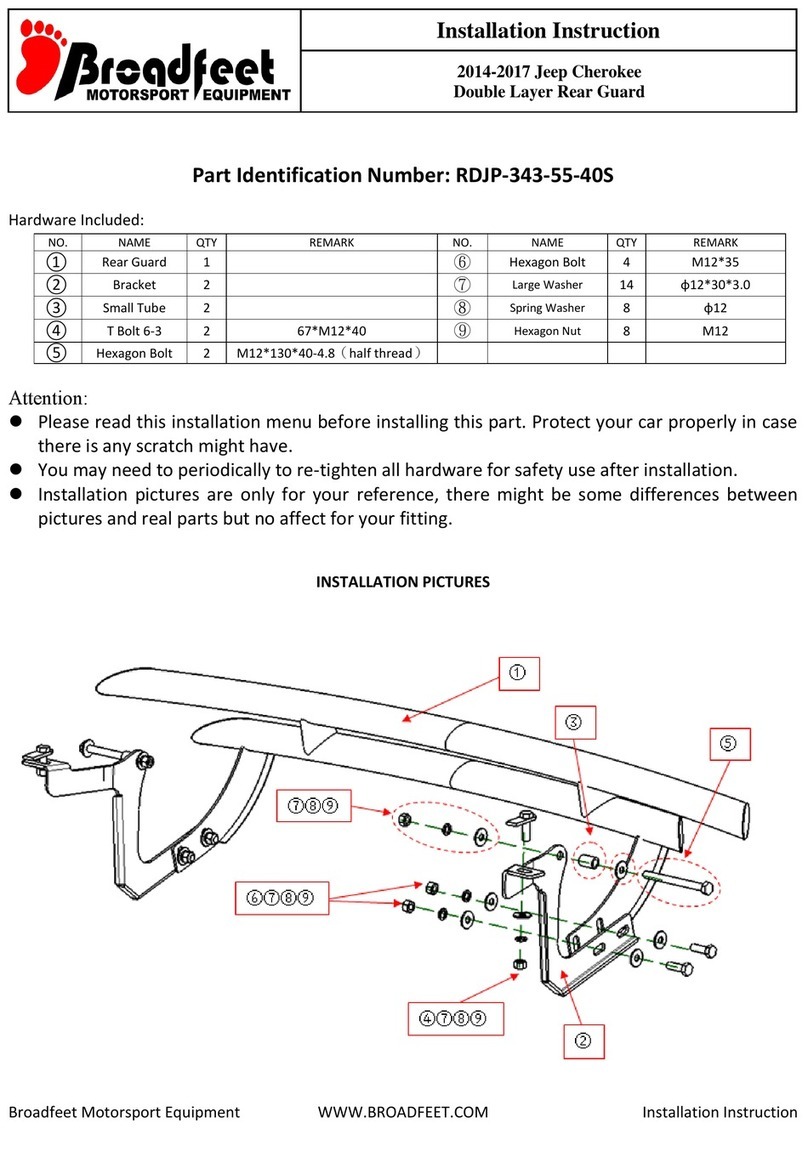 Broadfeet RDJP-343-55-40S installation instructions