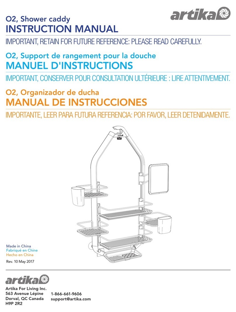 Artika O2 Shower caddy instruction manual