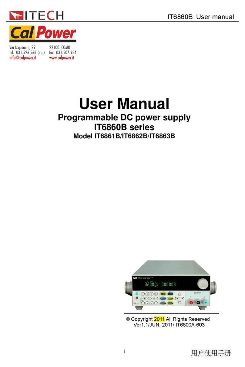 Cal Power ITech IT6860B Series user manual