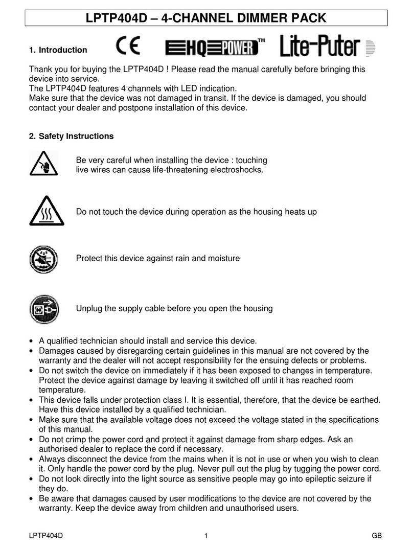 HQ Power Lite-Puter LPTP404D User manual
