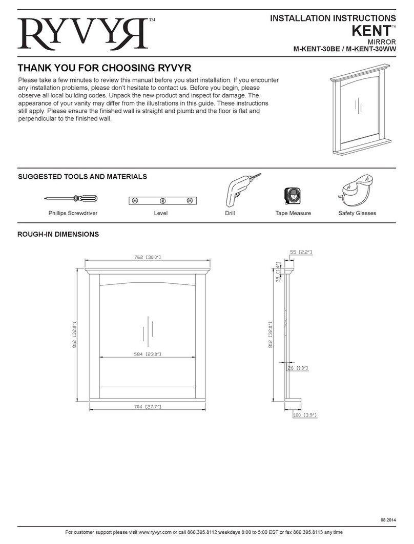 Ryvyr KENT M-KENT-30BE installation instructions