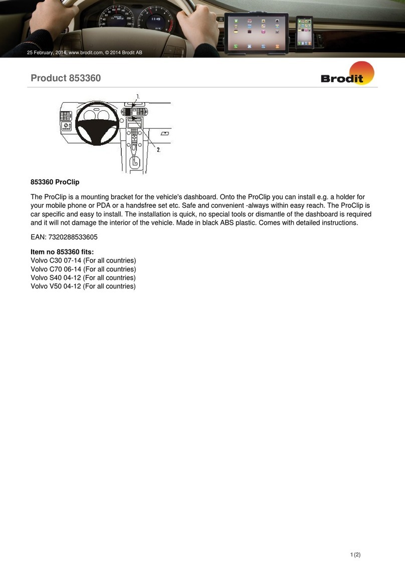 Brodit ProClip 853360 User manual Brodit ProClip 853360 User manual