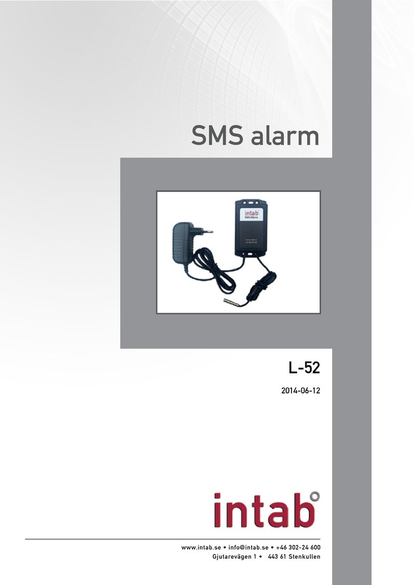 Intab SMS alarm manual