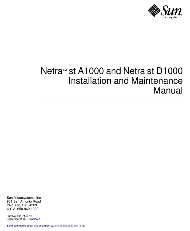 Sun Microsystems Netra st A1000 Installation and maintenance manual