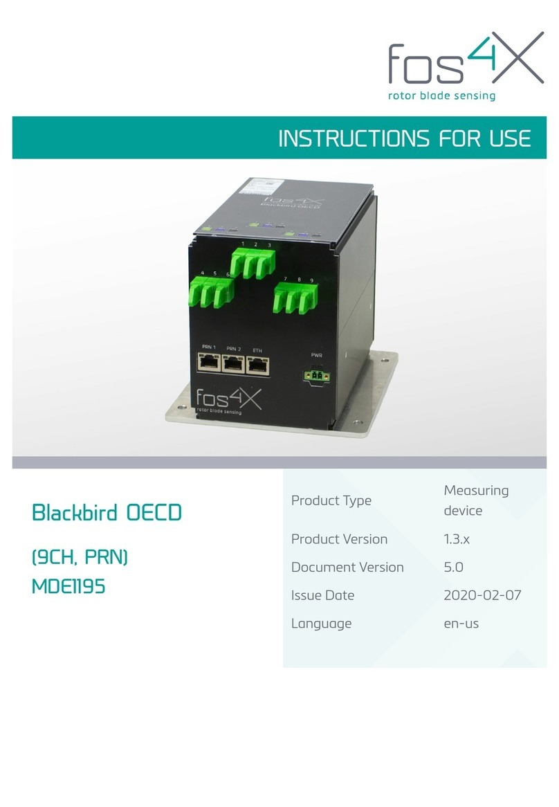 fos4X Blackbird OECD MDE1195 User manual