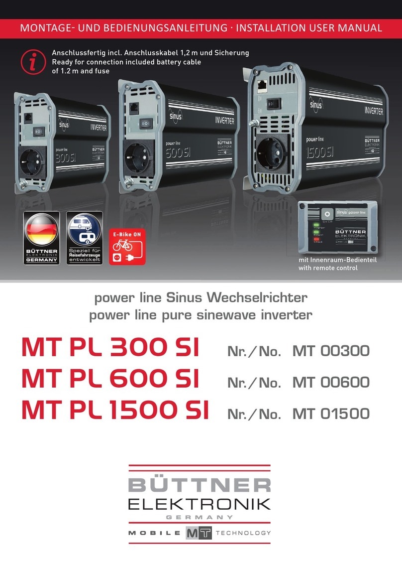 Büttner Elektronik Power Line MT PL 300 SI Installation & user manual