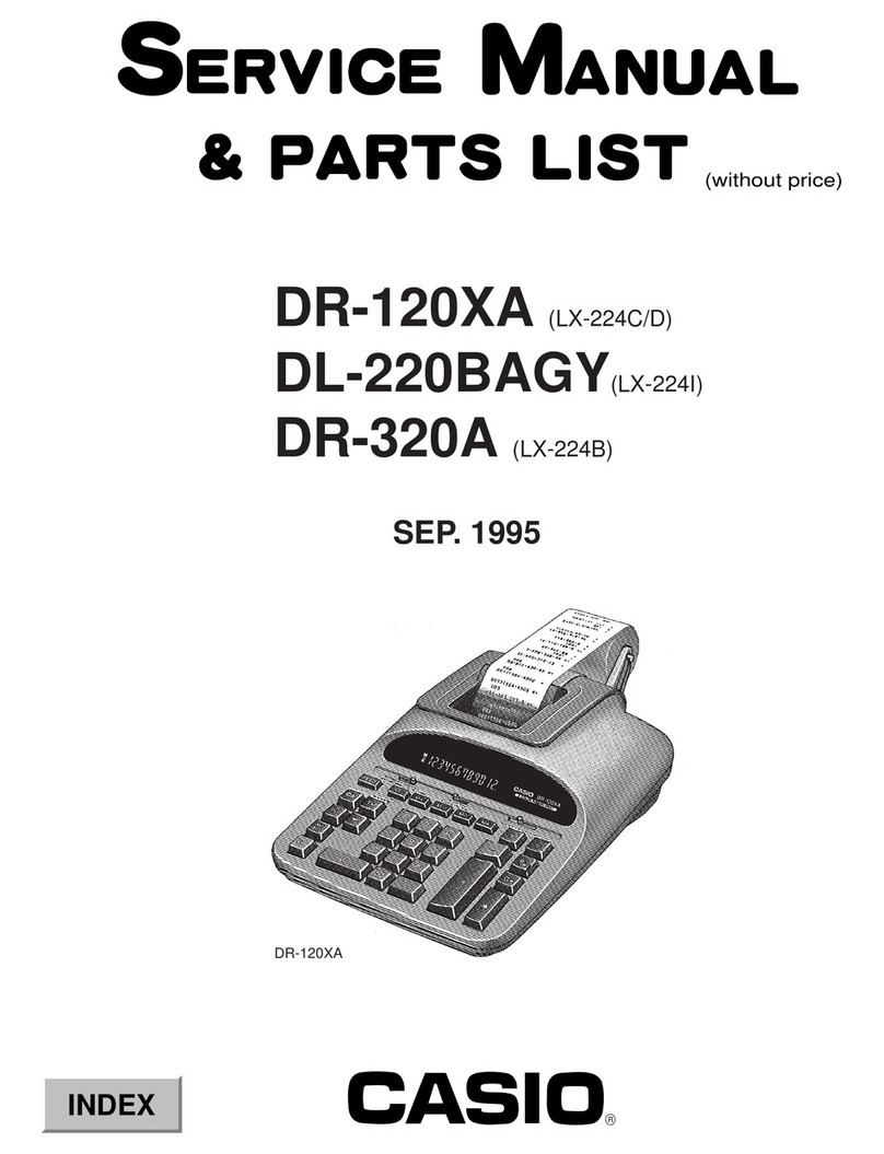 Casio DR-120XA Troubleshooting guide