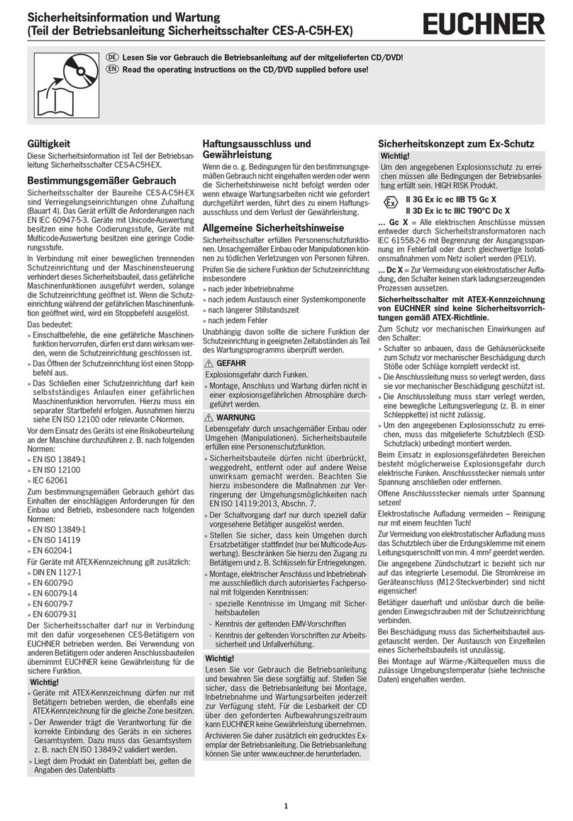 EUCHNER ES-A-C5H-EX Original instructions
