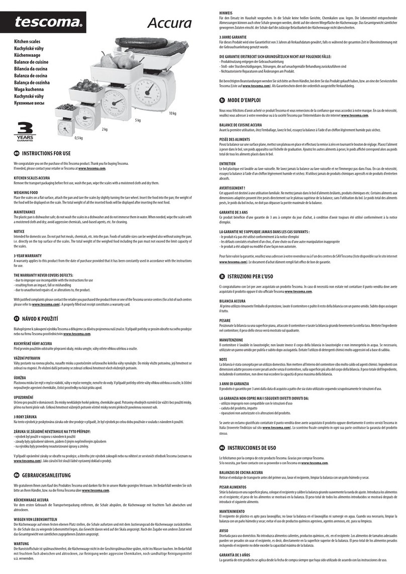 Tescoma Accura Series User manual