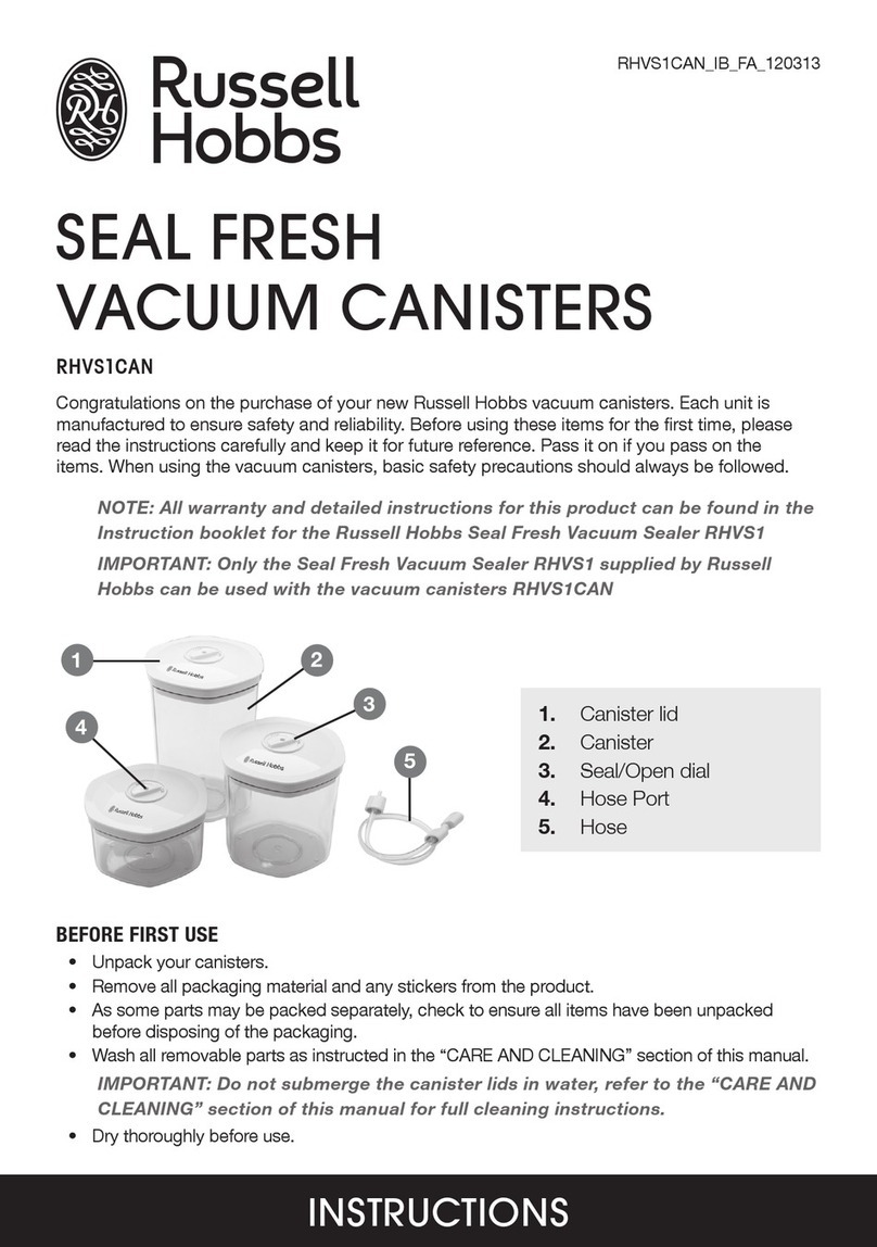 Russell Hobbs Seal Fresh RHVS1CAN quick guide