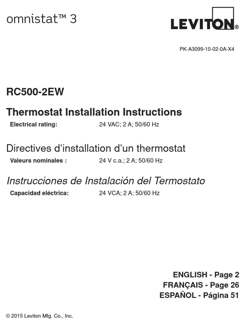 Leviton Omnistat 3 RC500-2EW installation instructions