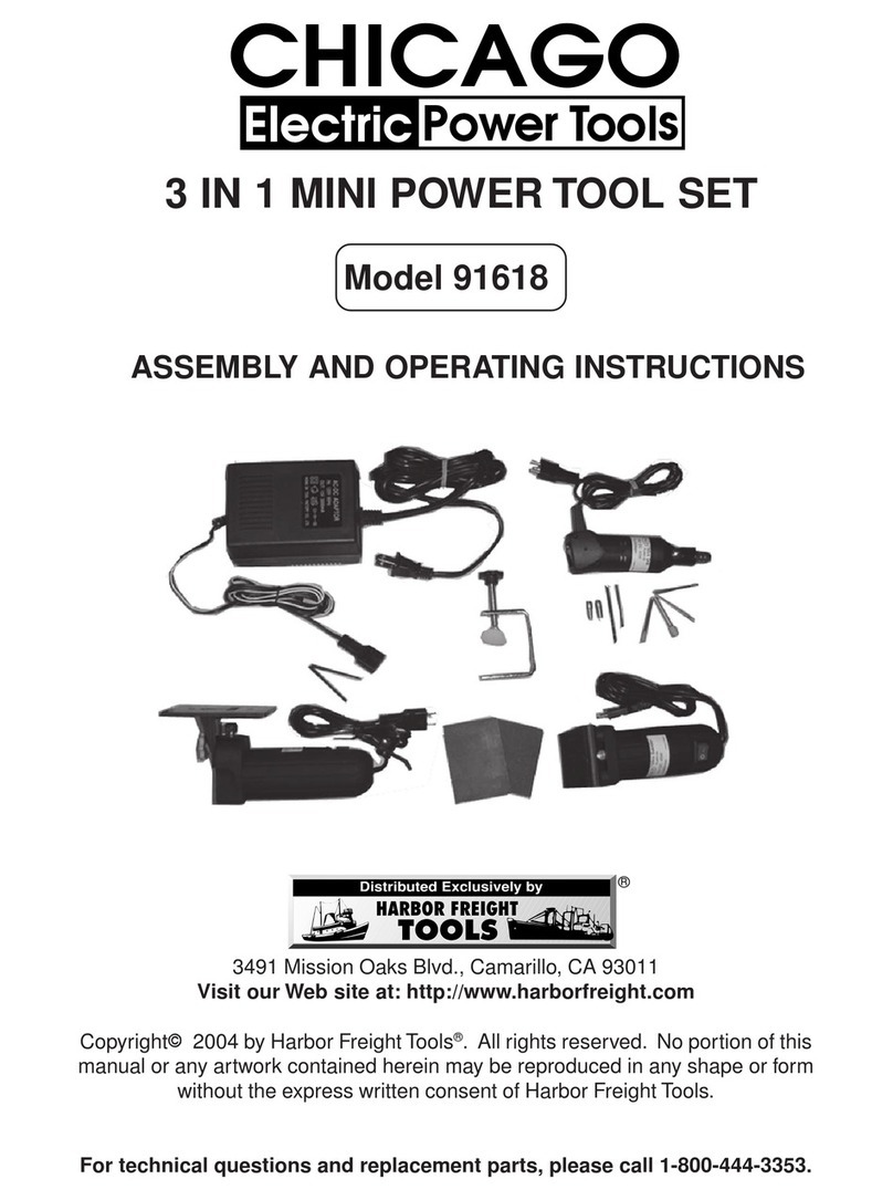 Chicago Electric 91618 Assembly and operating instructions
