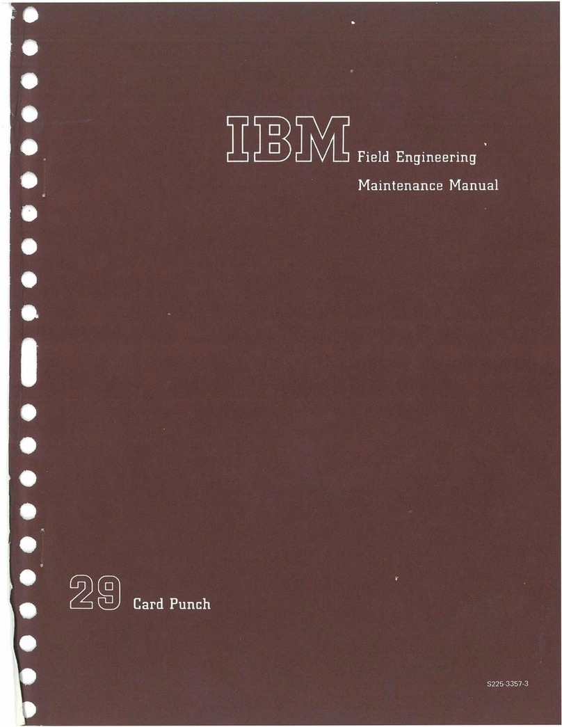 IBM 29 CARD PUNCH - Field engineering maintenance manual