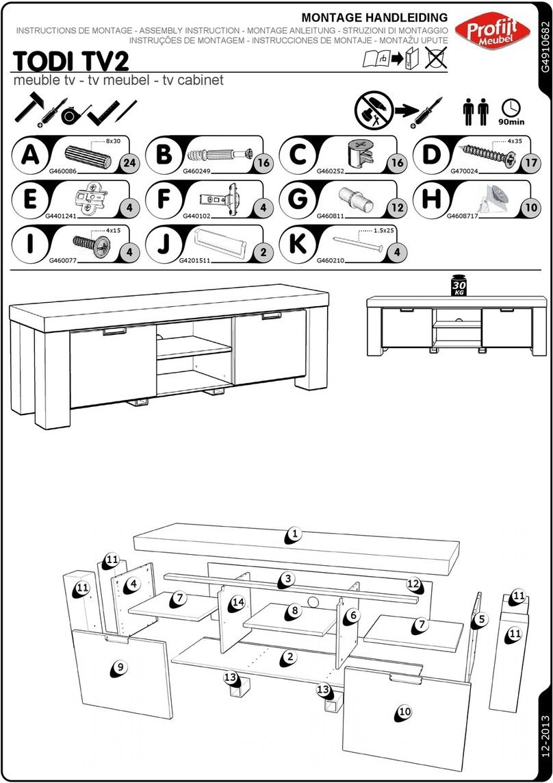 Profijt Meubel TODI TV2 Assembly instructions Profijt Meubel TODI TV2 Assembly instructions